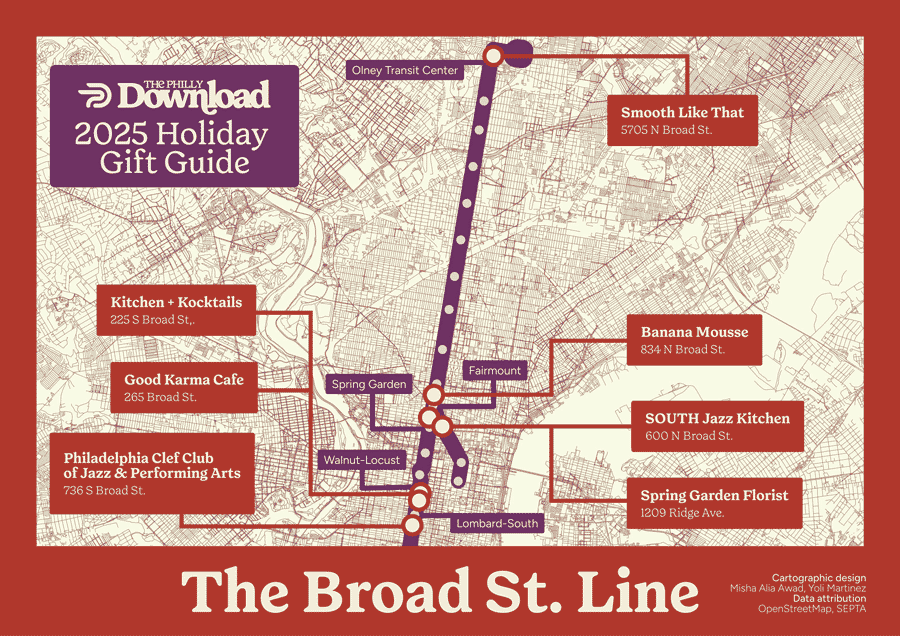 screenshot of locator map displaying business along the transit line